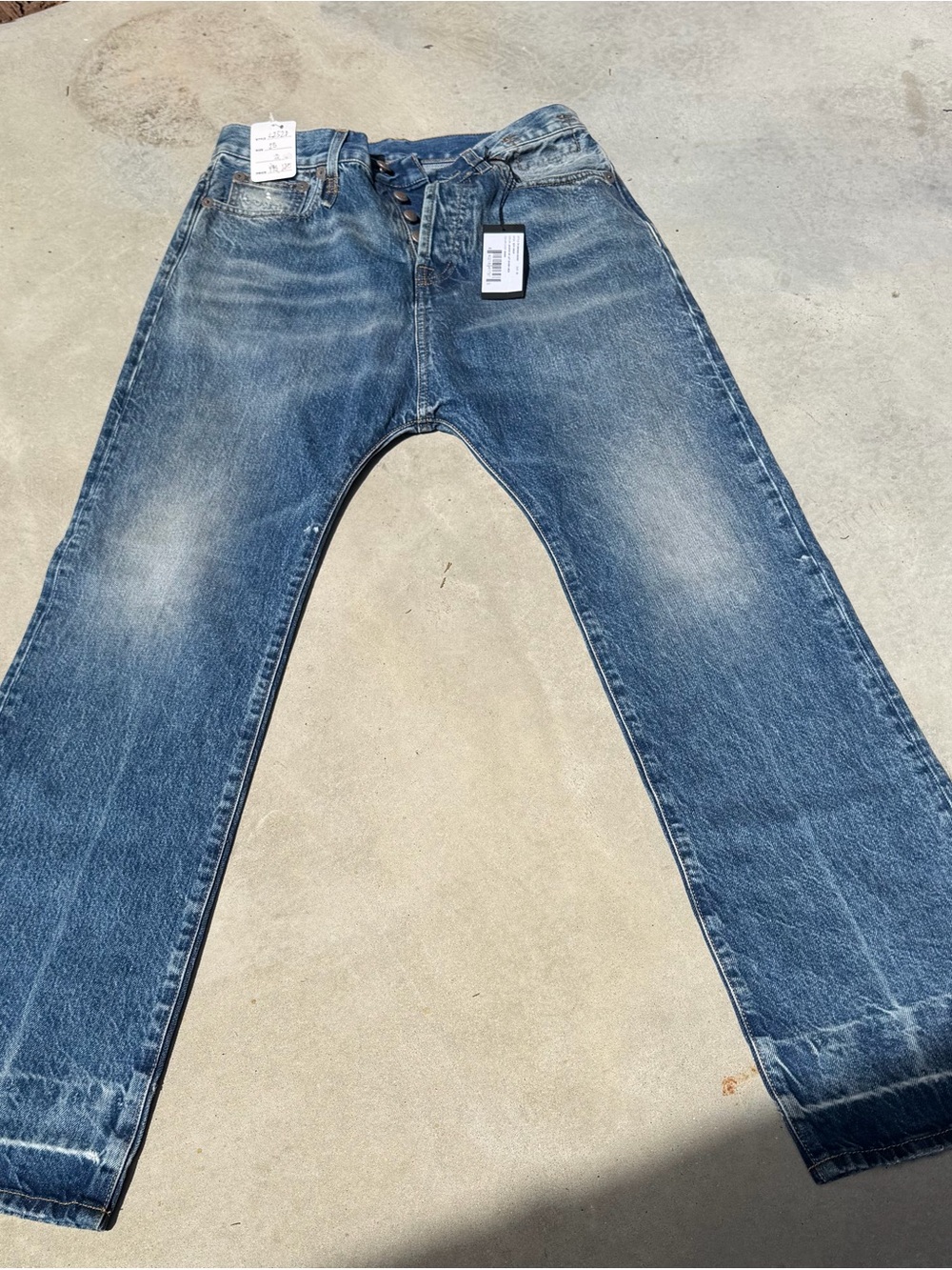 R13 Women’s Boyfriend Jeans in Faded Blue Denim - Picture 8 of 8